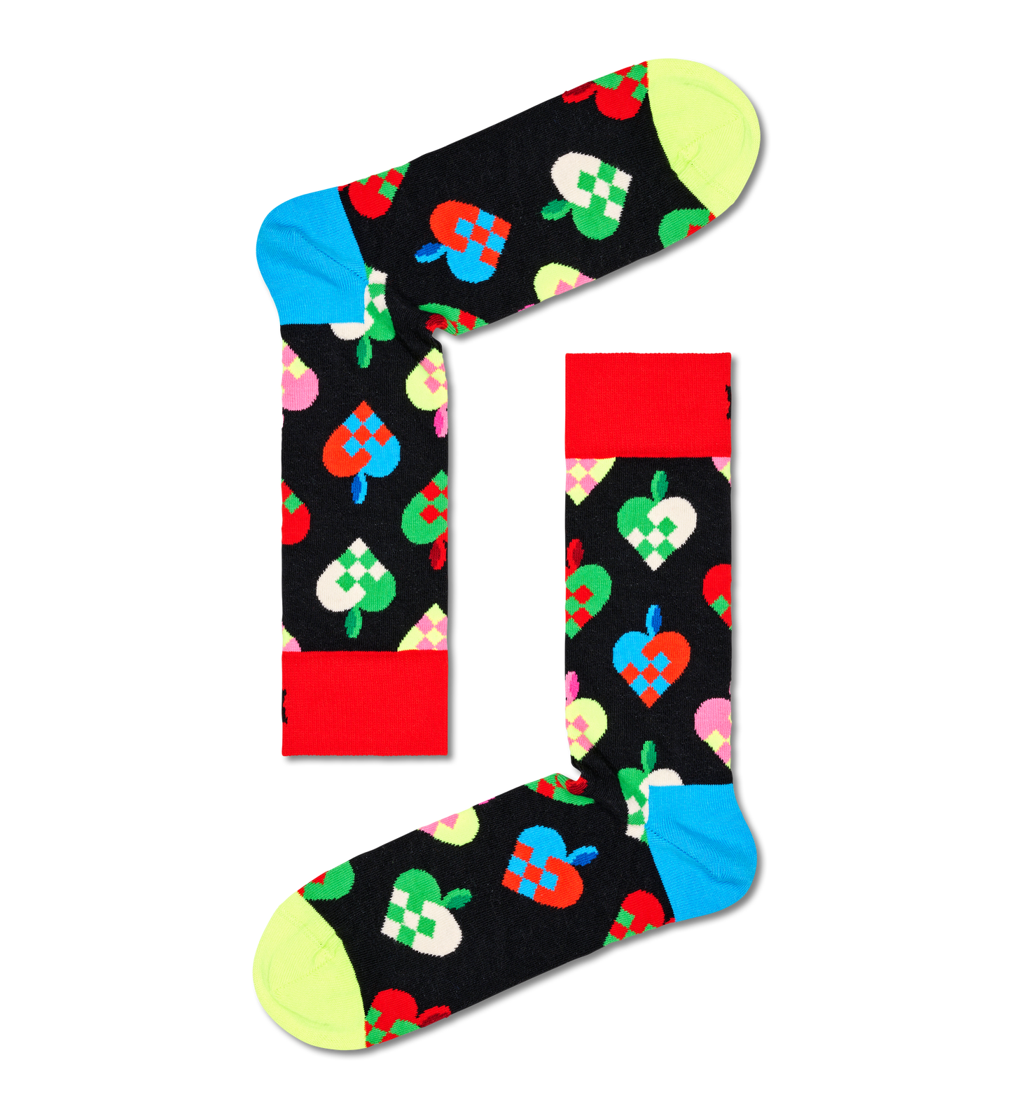 Braided Christmas Heart Sock