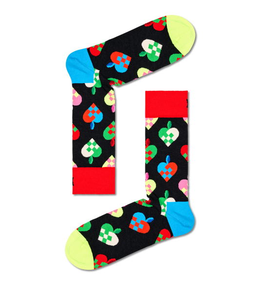 Braided Christmas Heart Sock