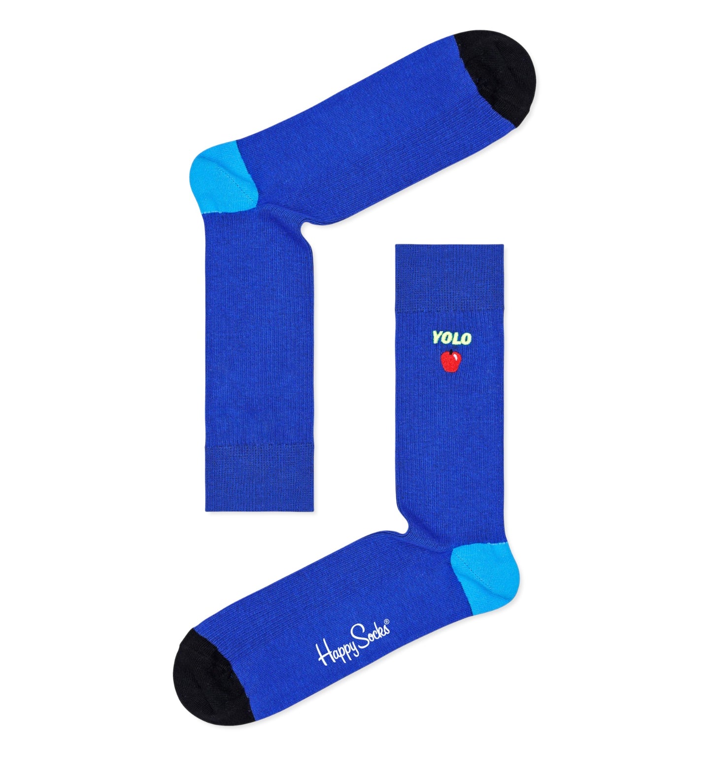 Ribbed Embroidery Yolo Sock