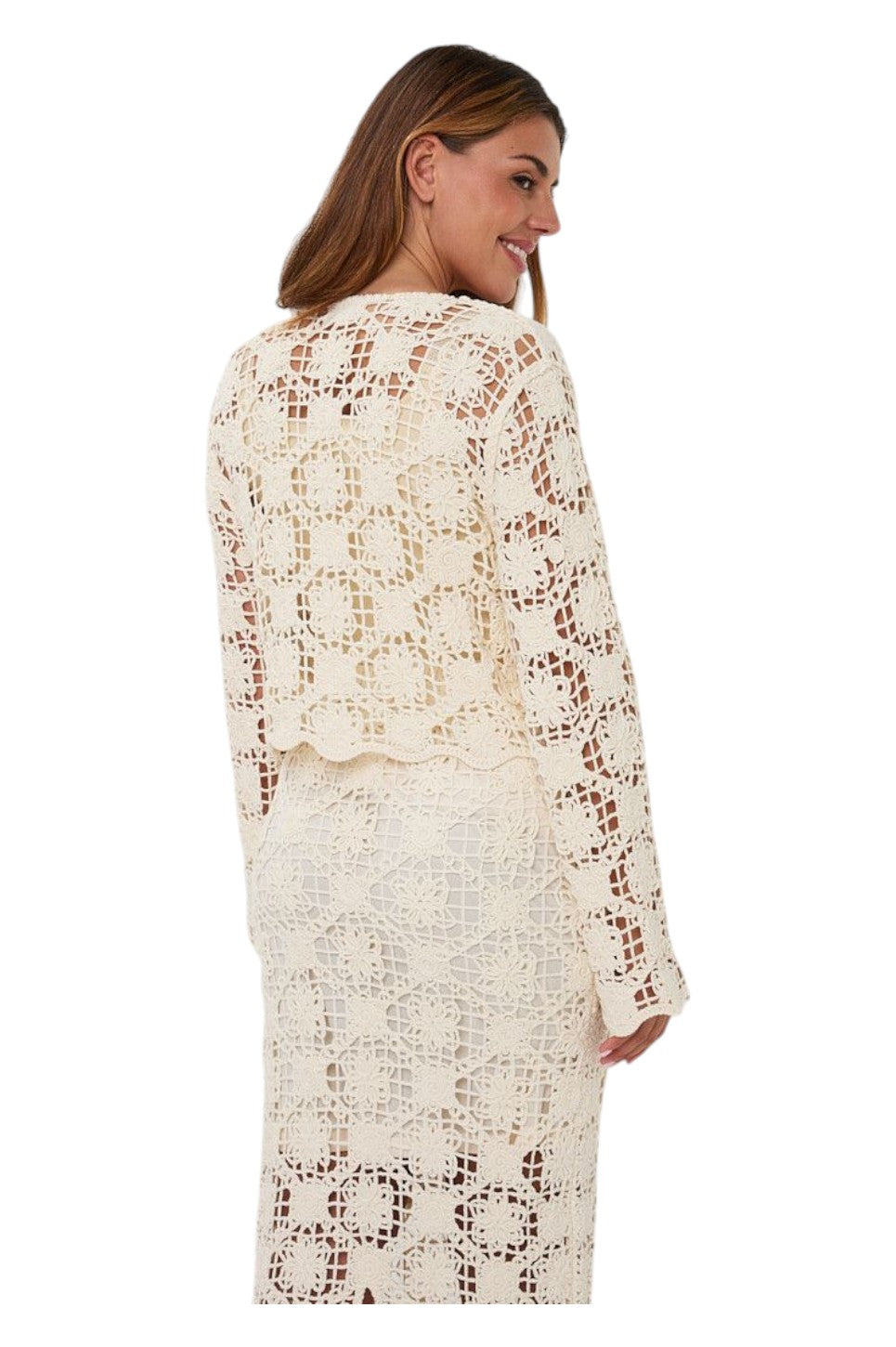 EsQualo CARDIGAN TAPE YARN Natural