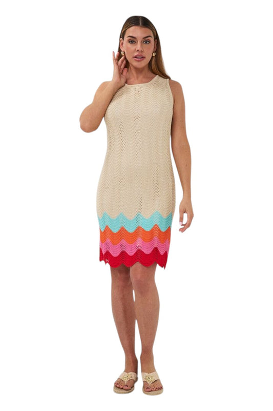 EsQualo DRESS ZIG ZAG Multi Color