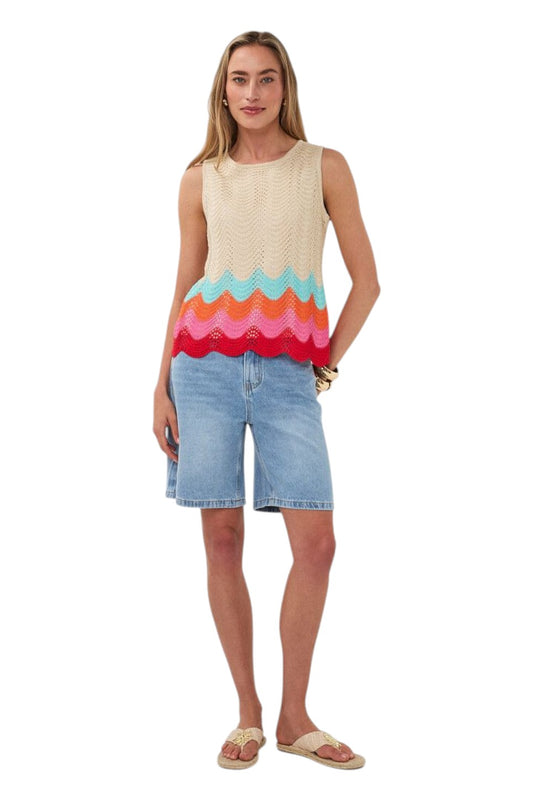 EsQualo TOP ZIG ZAG Multi Color