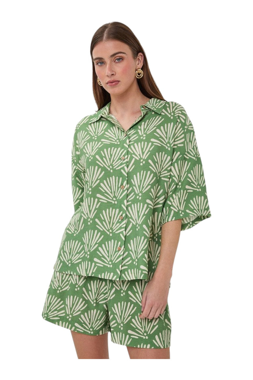EsQualo BLOUSE TROPICAL Print