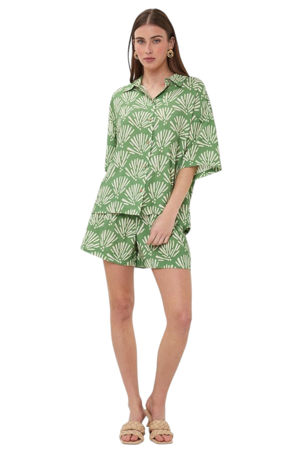 EsQualo BLOUSE TROPICAL Print