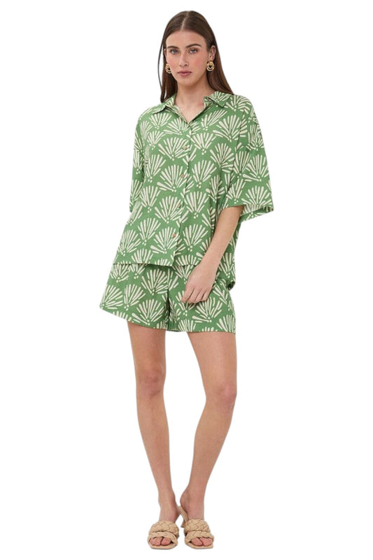 EsQualo BLOUSE TROPICAL Print