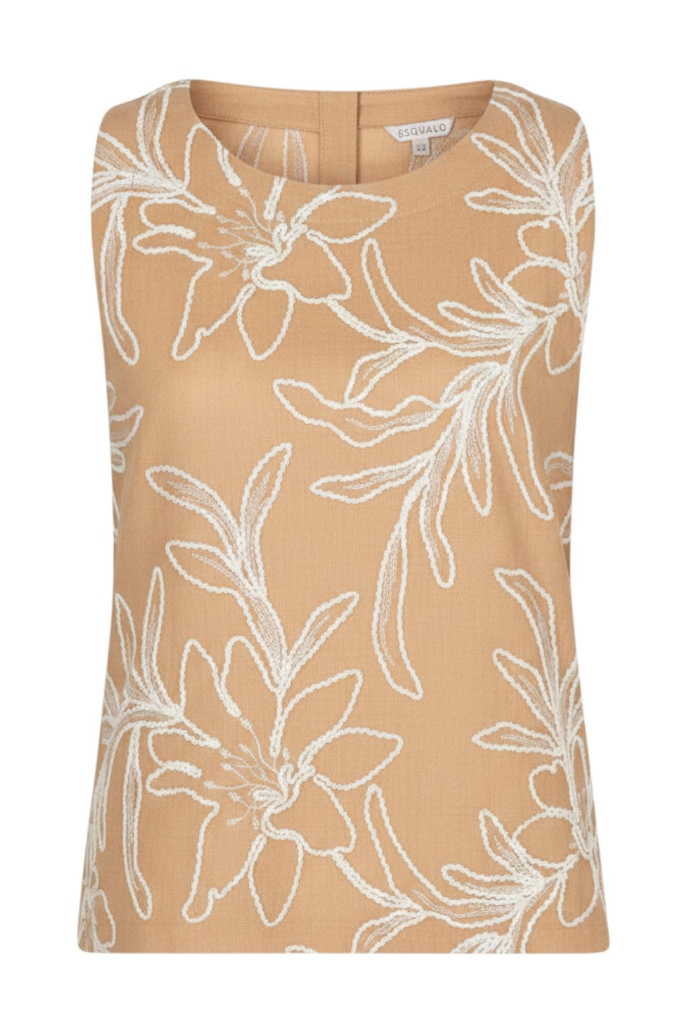 EsQualo Top Flower Embroidery Sand