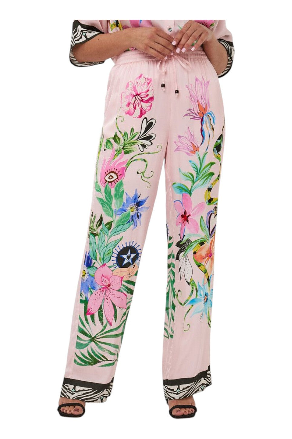 EsQualo Trousers Wide Mystic