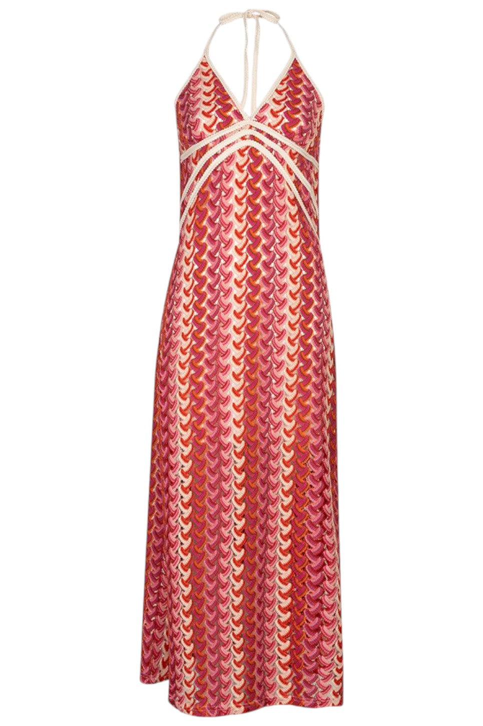 EsQualo DRESS COLORED CROCHET