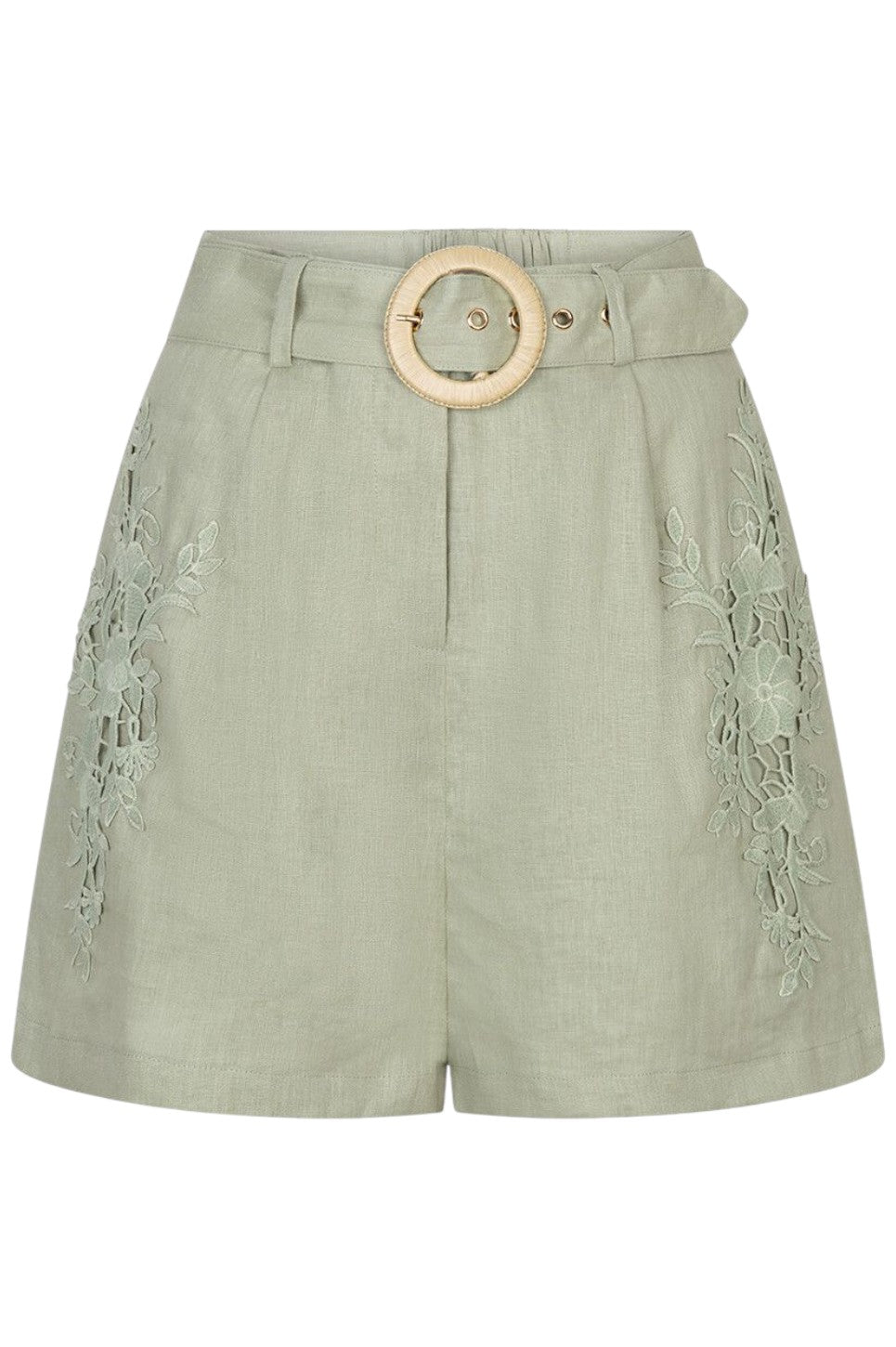EsQualo SHORTS LINEN Soft Green