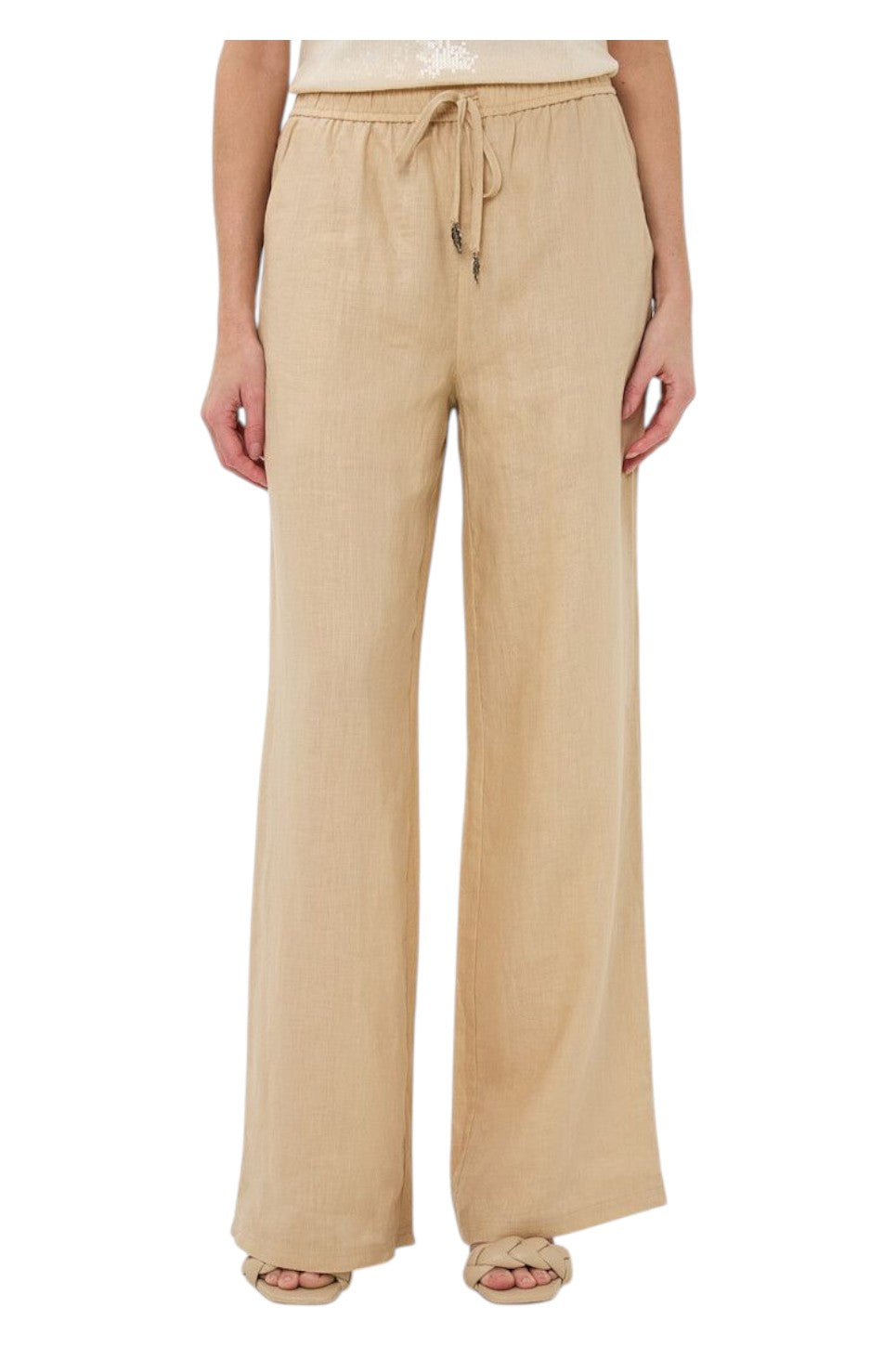 EsQualo TROUSERS LINEN Sand