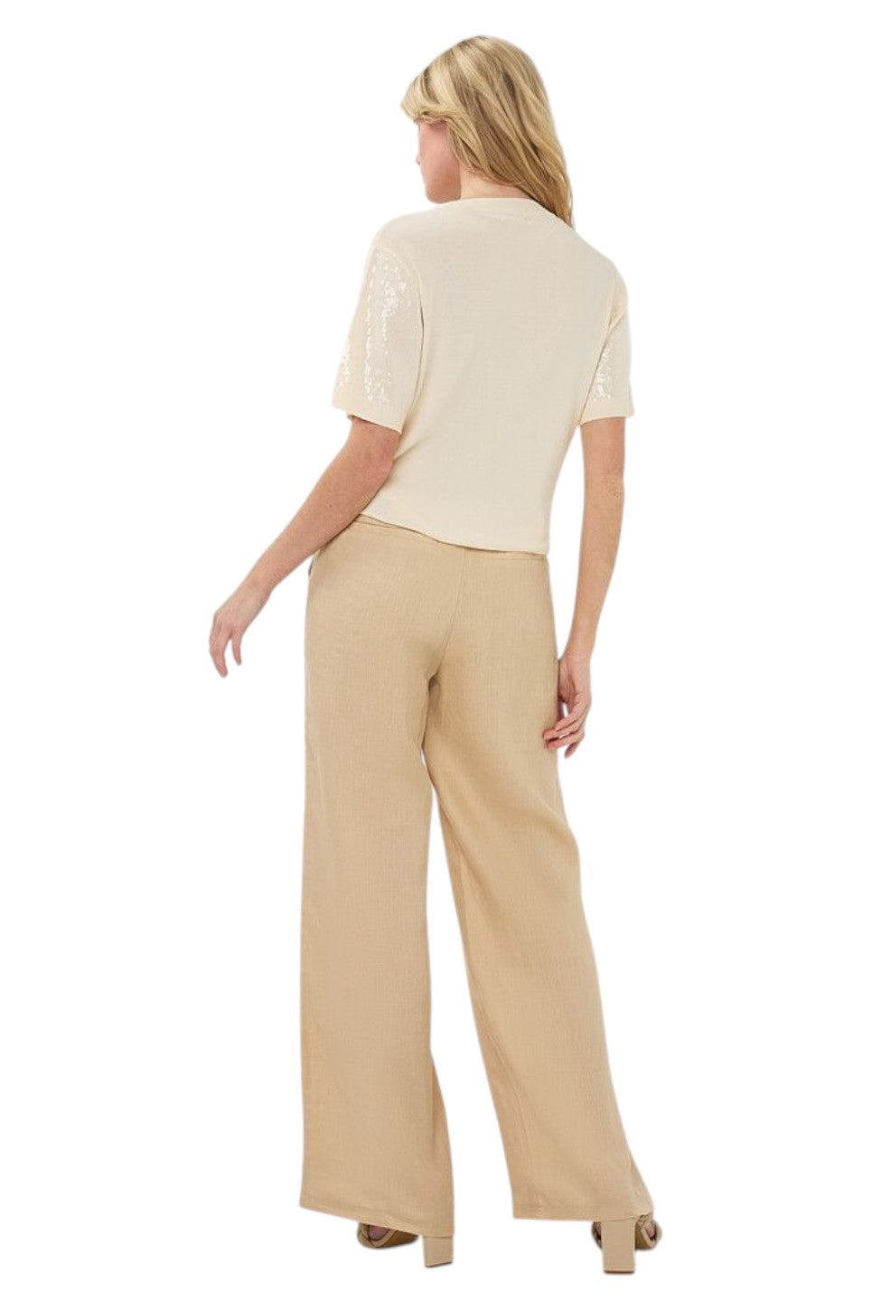 EsQualo TROUSERS LINEN Sand