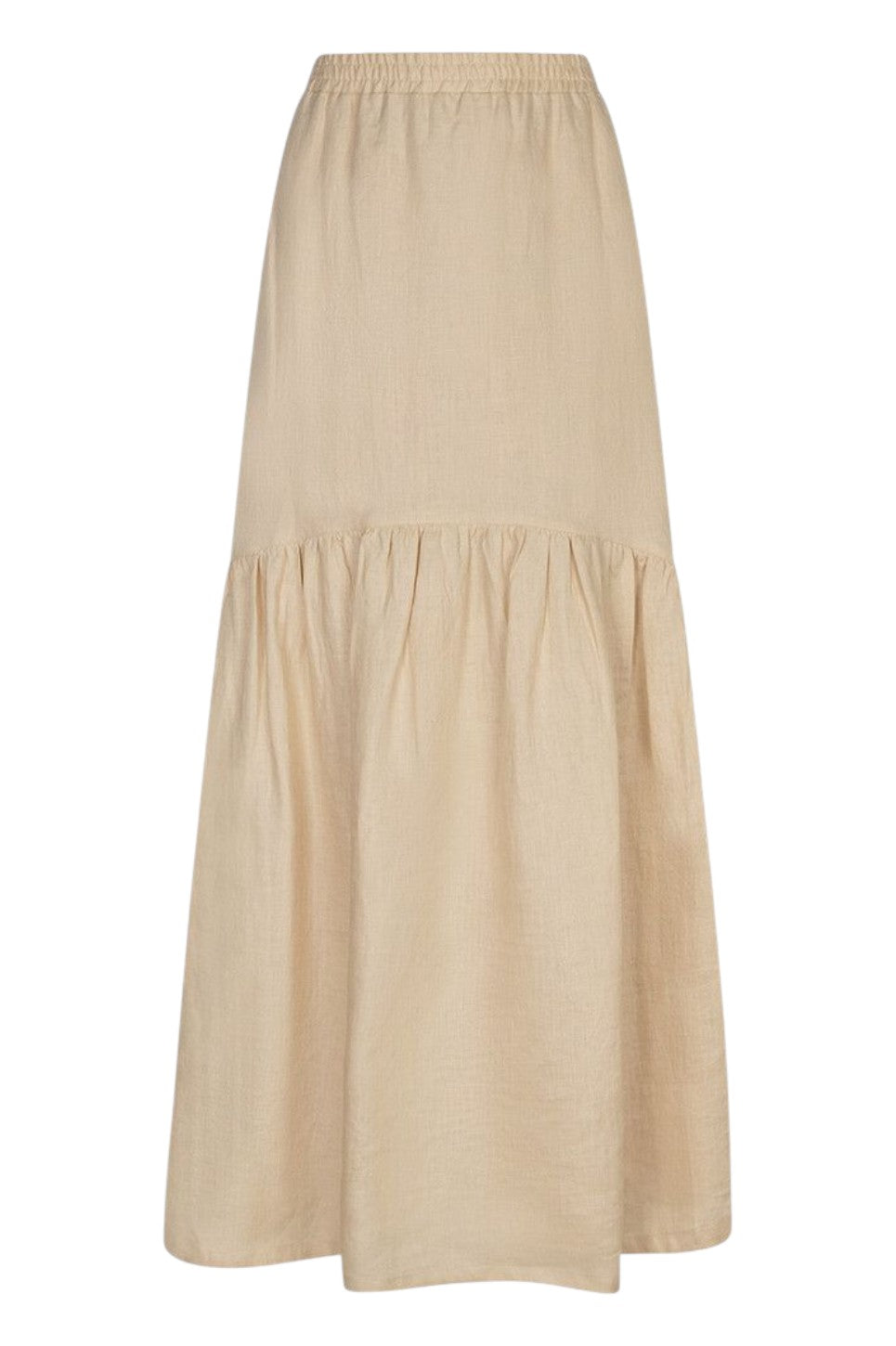 EsQualo SKIRT LONG LINEN Sand