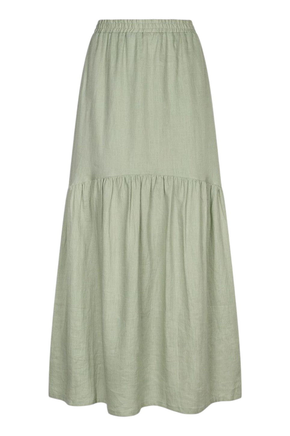 EsQualo SKIRT LONG LINEN Soft Green
