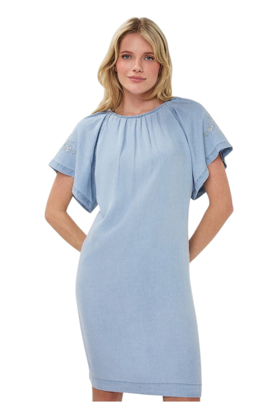 EsQualo DRESS CHAMBRAY Light Blue