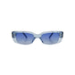 Grace, Rectangular sunglasses for men and women blue lens UV400 protection