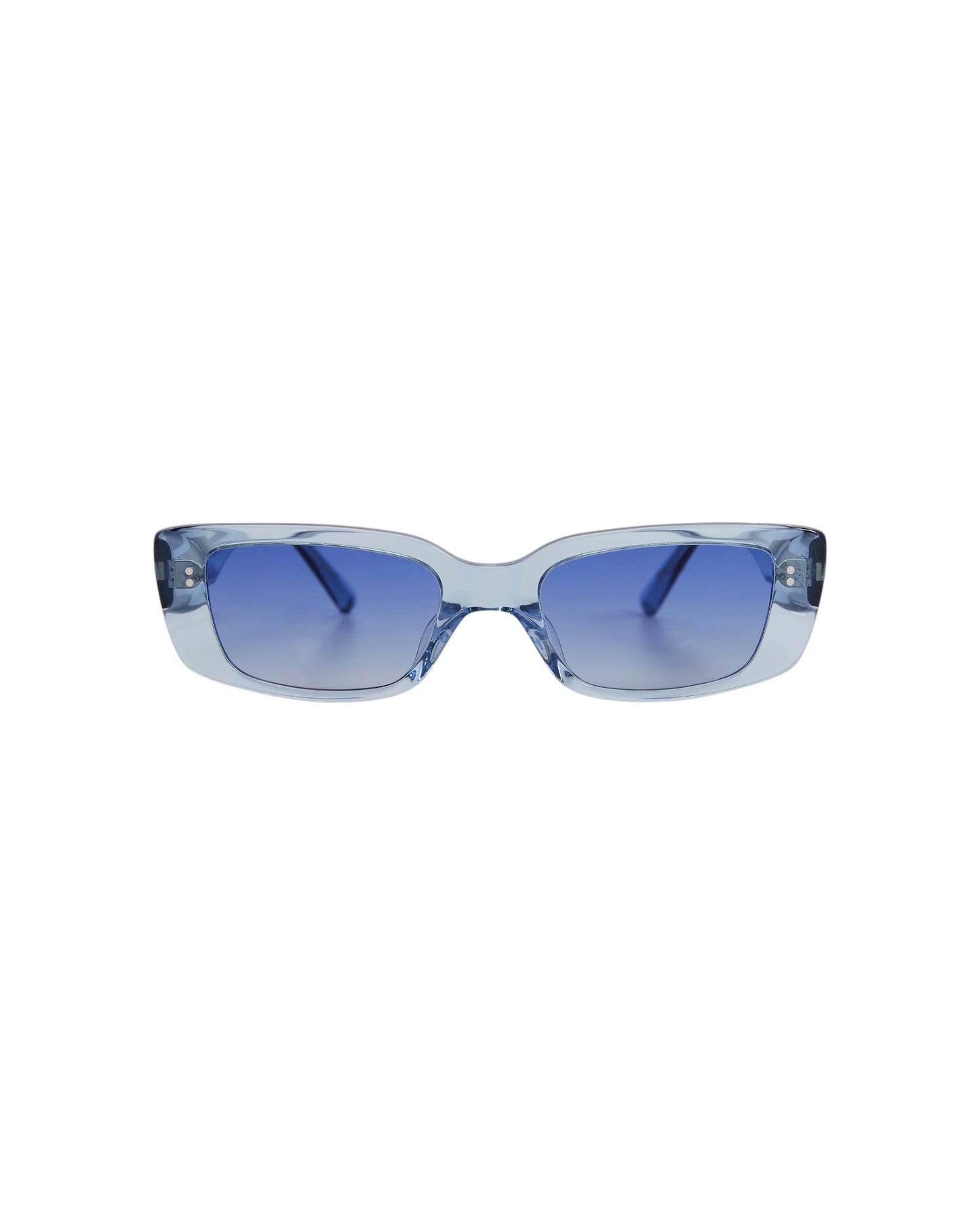 Grace, Rectangular sunglasses for men and women blue lens UV400 protection