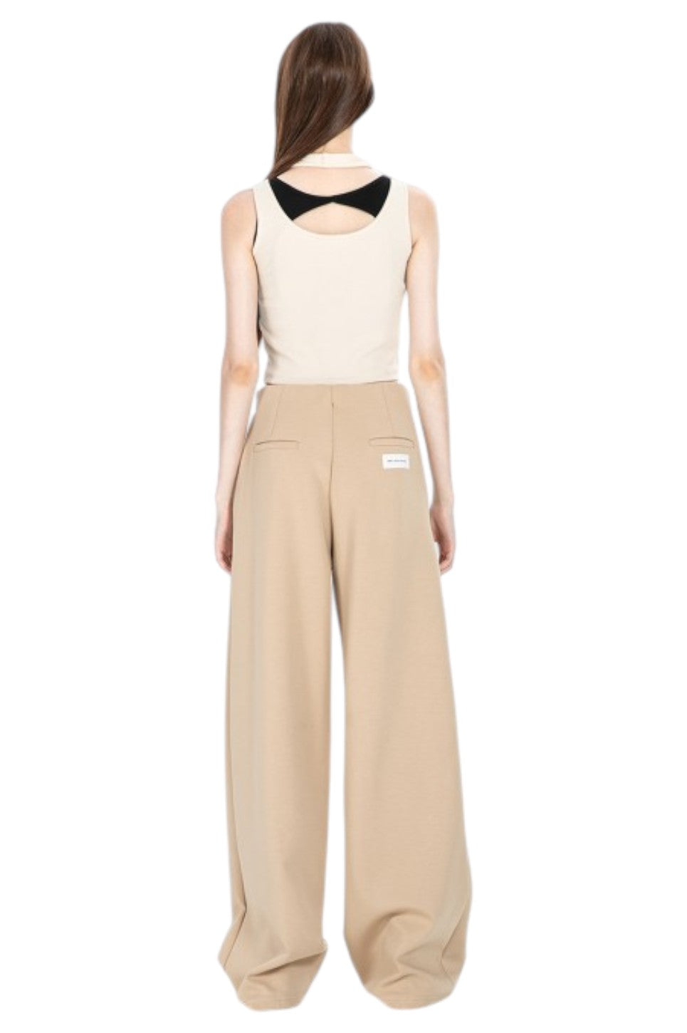 MWM Black Palazzo Pants Roma Knit Elastic Waist