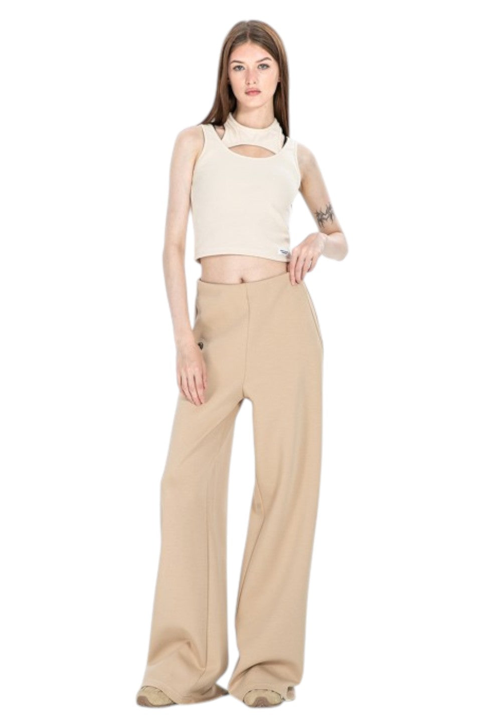 MWM Black Palazzo Pants Roma Knit Elastic Waist