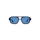 Burt, Geometric sunglasses for men and women black frame UV400 protection