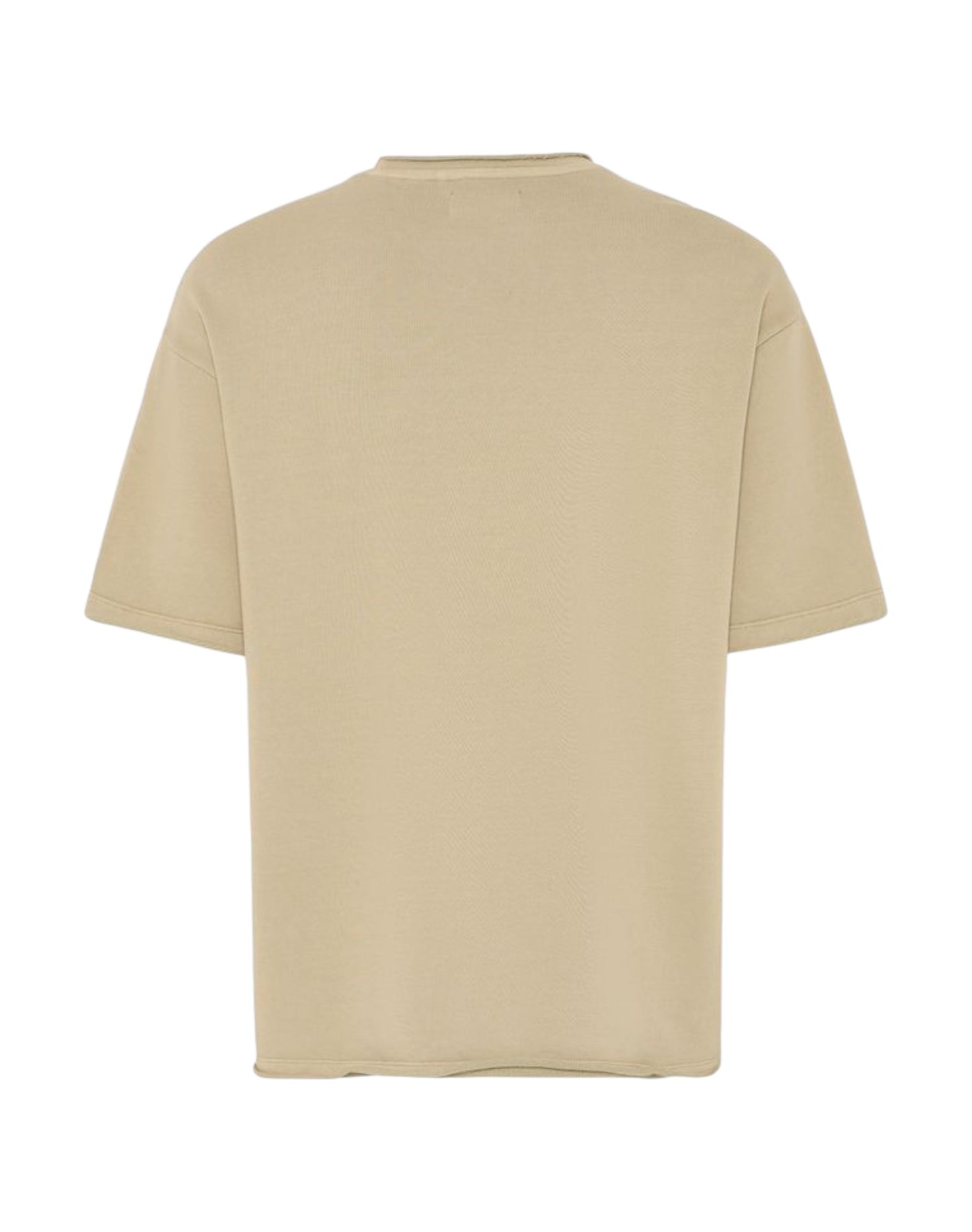 Blend Cotton Oversized Logo T-Shirt Sand