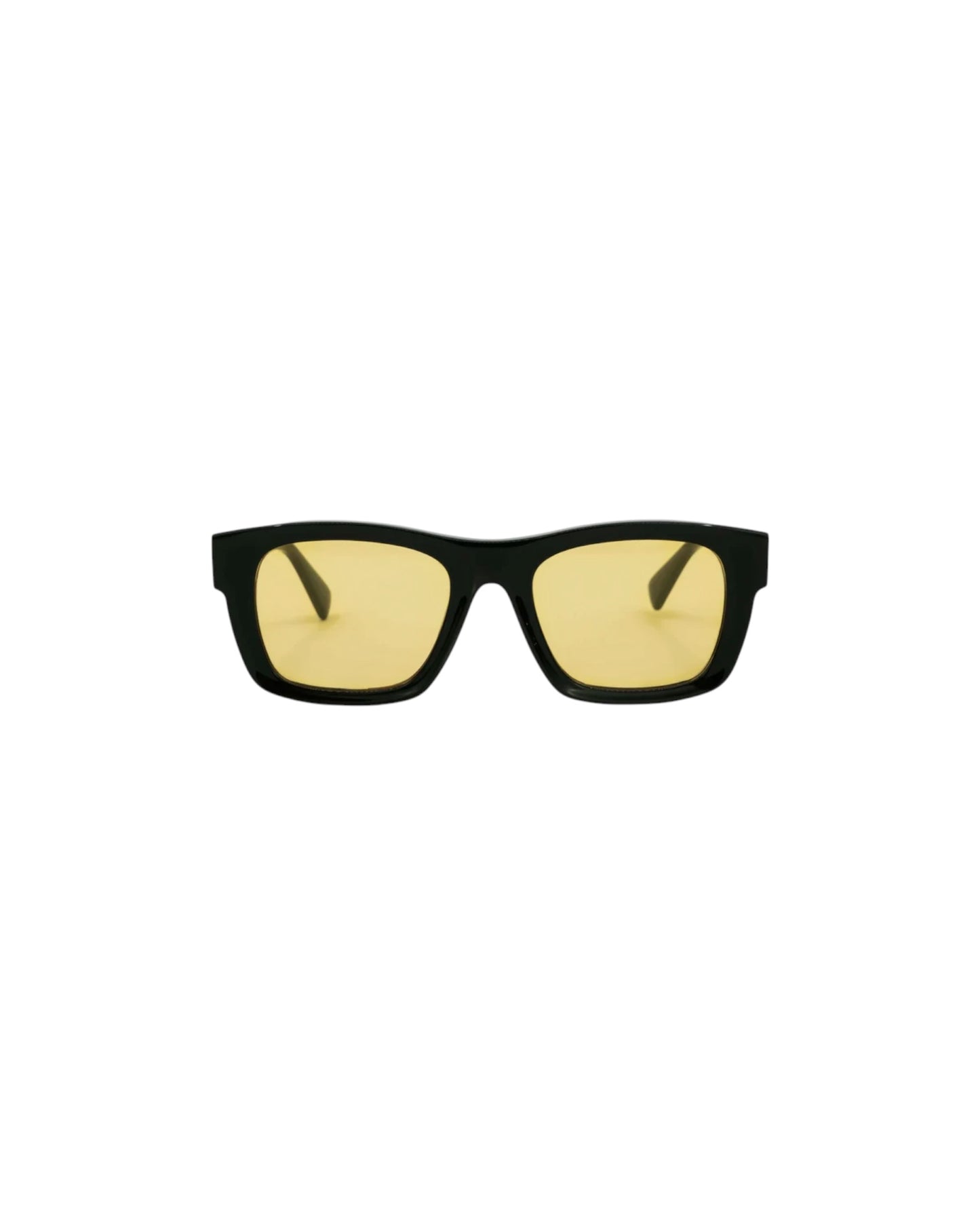 FUTURE, Oval contoured rectangular sunglasses for women and men yellow lens UV400 protection