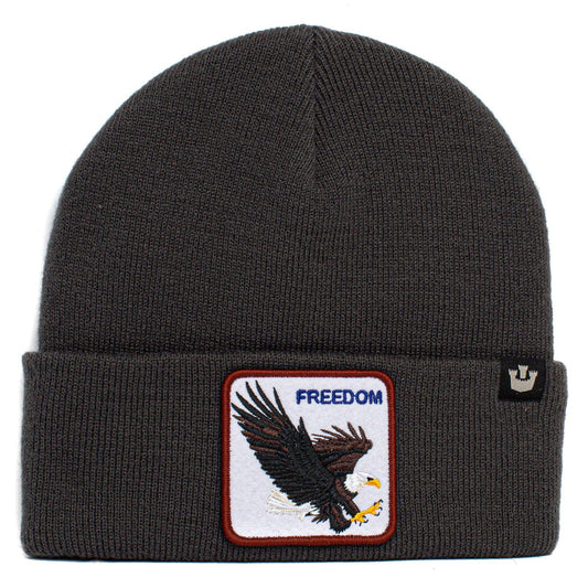 Goorin Bros Toasty Freedom Beanie Cap in Black, Bald Eagle