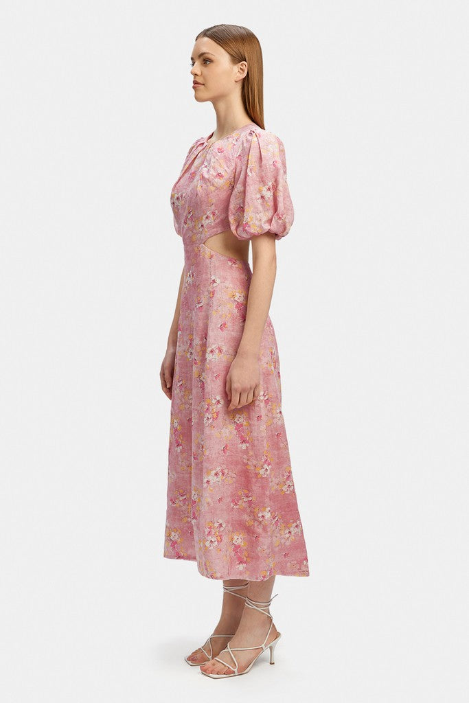 Malina Floral Midi  Dress