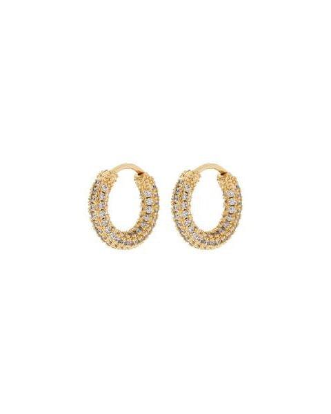 Pave Amalfi Huggies-Gold