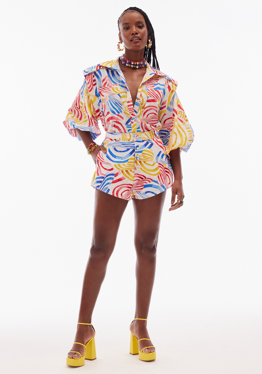 Amar Stretched Printed Shirt in Multicolor
