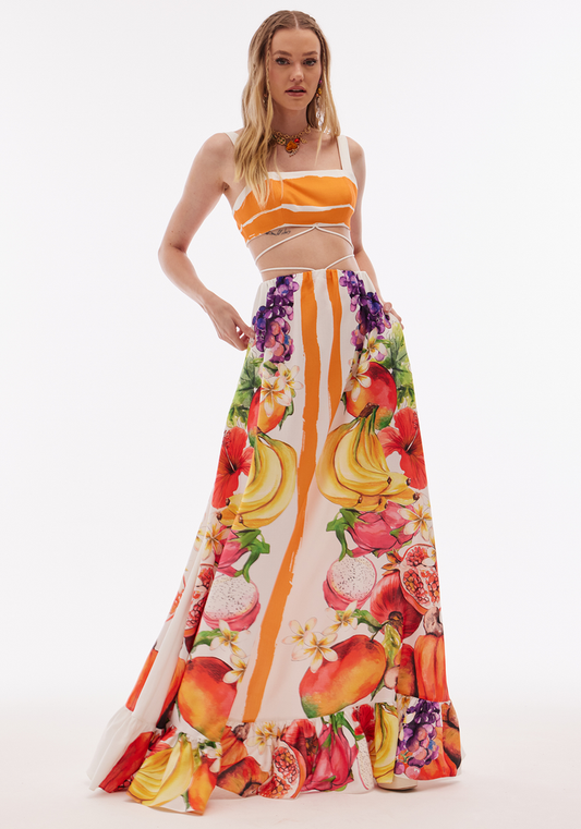 Amar Long Dress in Multicolor