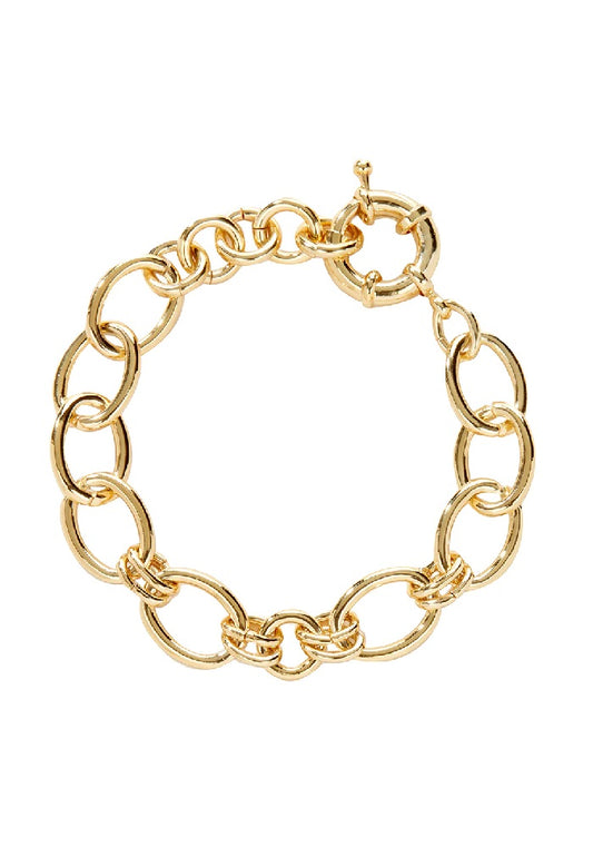Cleo Link Chain Bracelet-Gold