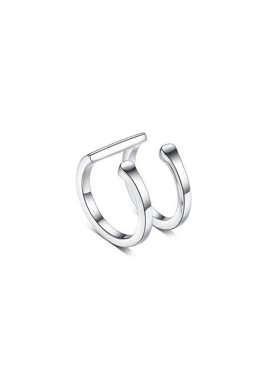 Double earcuff without CZ 10 mm diameter