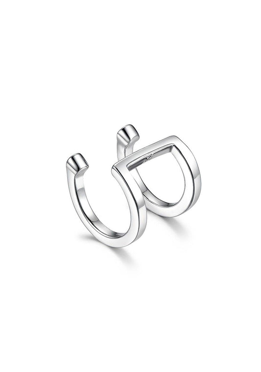 Double earcuff without CZ 12 mm diameter