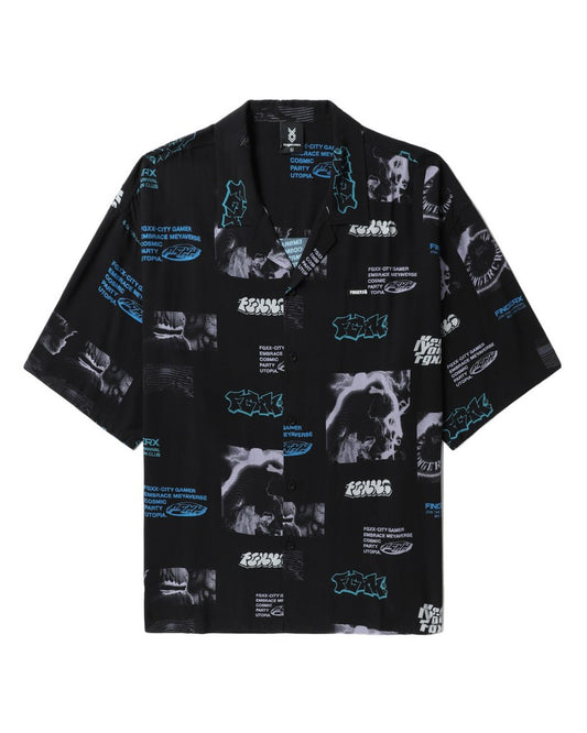 Men's - Embrace the Metaverse Relaxed Short Sleeve Shirt in Black