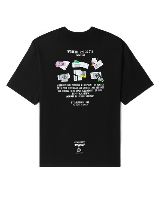 Izzue Mens Short Sleeve T-shirt in Black Color