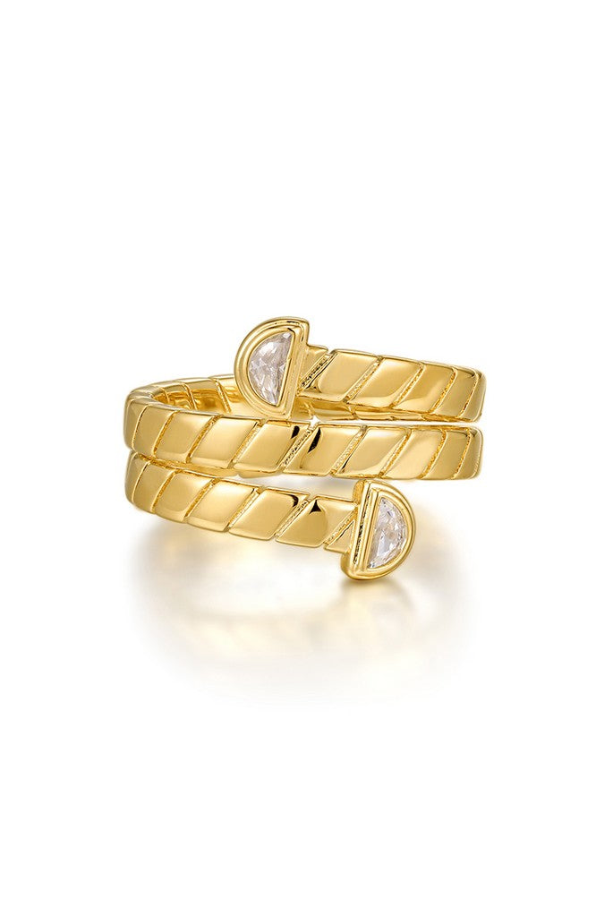 Snake Chain Wrap Ring- Gold- Size 7