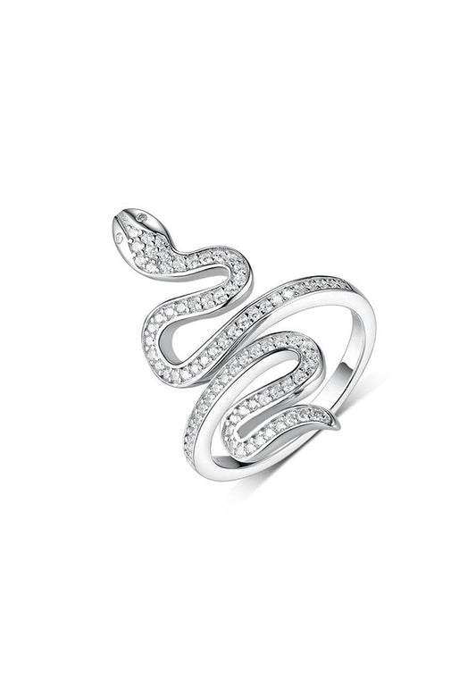 Snake ring with CZ