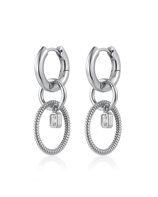 The Camille Multi Hoops- Silver