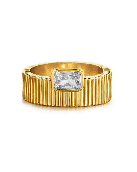 The Francois Ridged Ring- Gold- Size 8