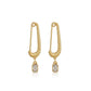 The Francois Safety Pin Earrings- Gold