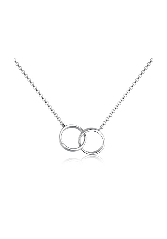 Women's Double Rings Necklace 10mm - P127-37