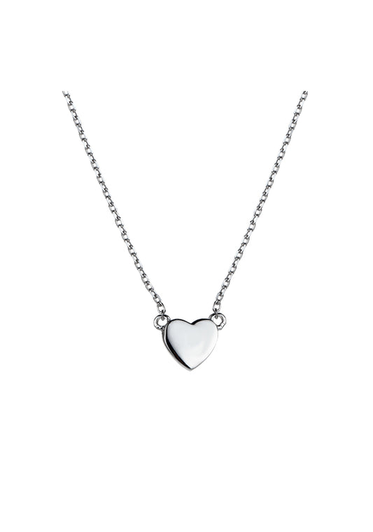 Women's Silver Small Heart Necklace 6mm - P005