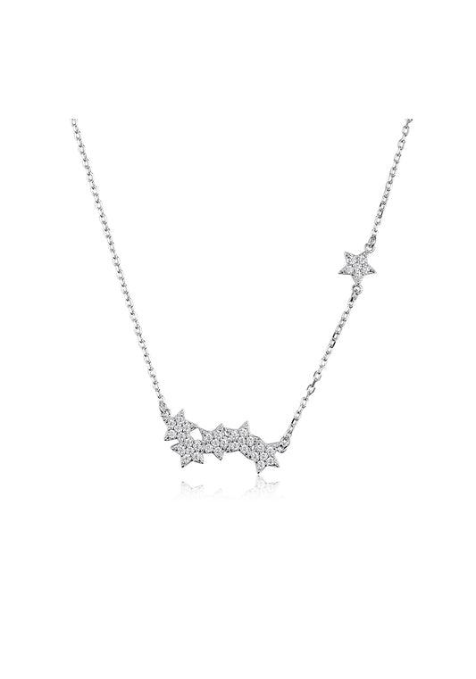 Women's Silver Star Necklace - P003