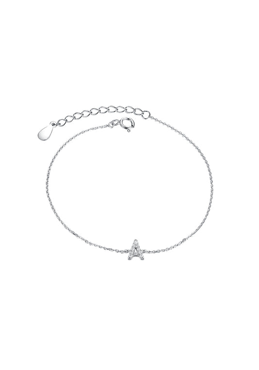 Women's 'A' Letter Silver Bracelet - L003-A
