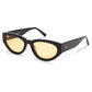 Audrey, oval contoured sunglasses for men and women with yellow lenses UV400 protection
