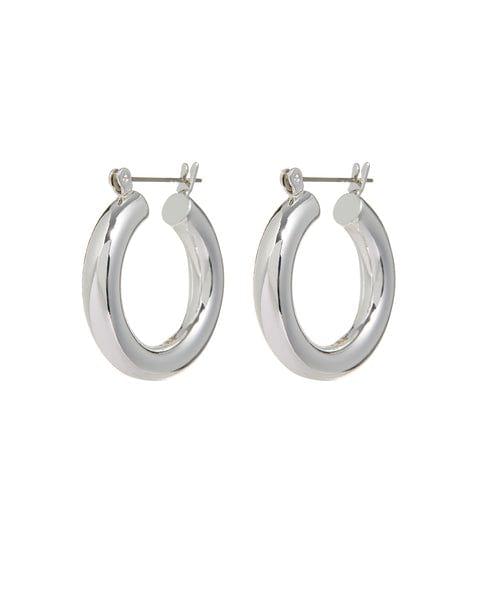 Baby Amalfi Tube Hoops-Silver