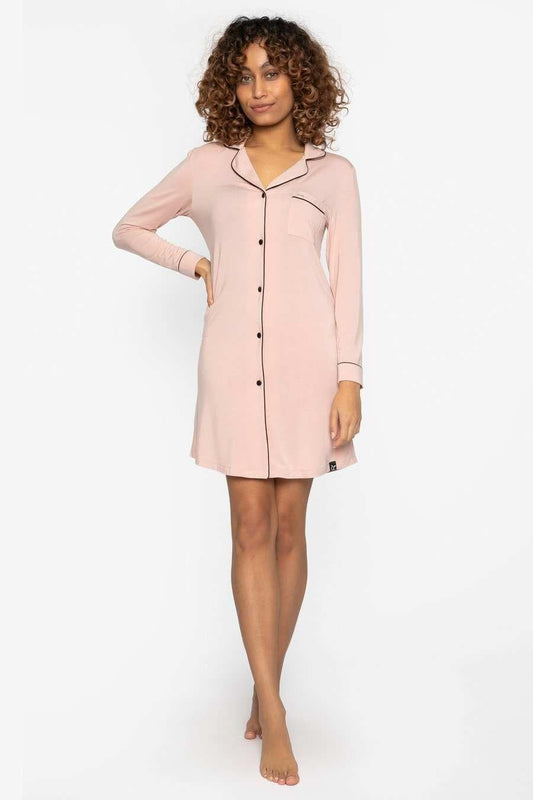 Bamboo Nightshirt in Pink