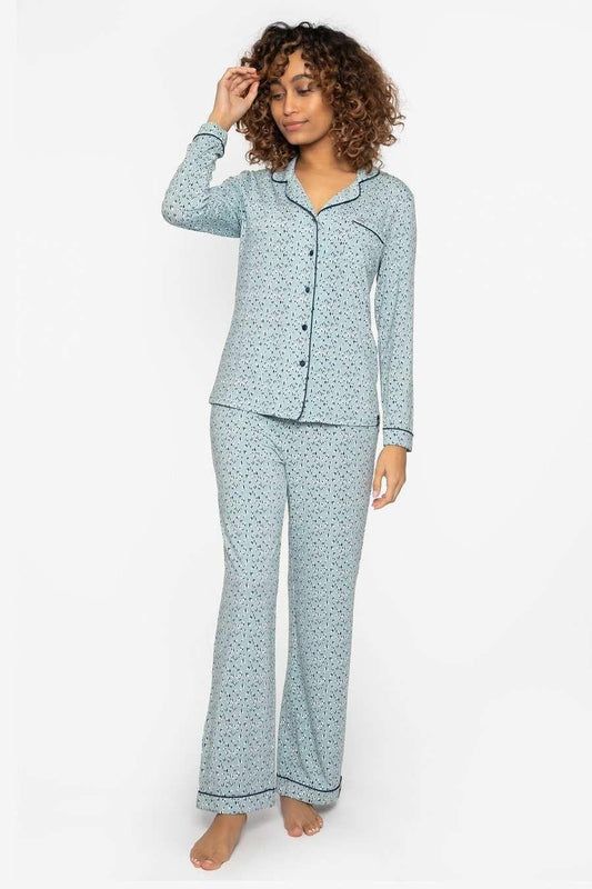Bamboo Pyjama Set in Heart Splash