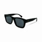 FUTURE, Oval contoured rectangular sunglasses for women and men grey lens UV400 protection