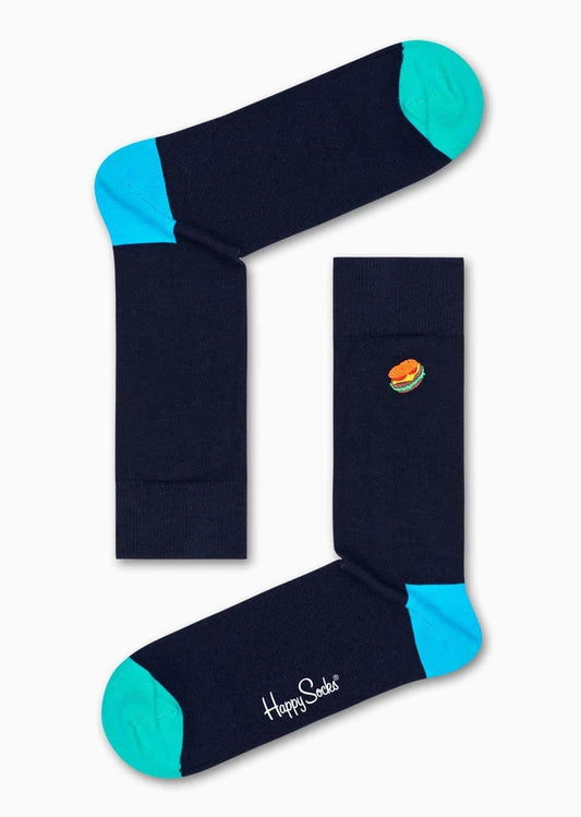 Embroidery Hamburger Sock
